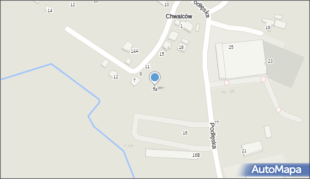 Niepołomice, Chwalców, 5a, mapa Niepołomice