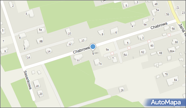 Nieporęt, Chabrowa, 9, mapa Nieporęt