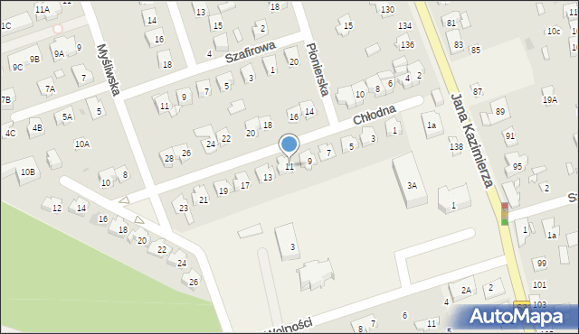 Nieporęt, Chłodna, 11, mapa Nieporęt