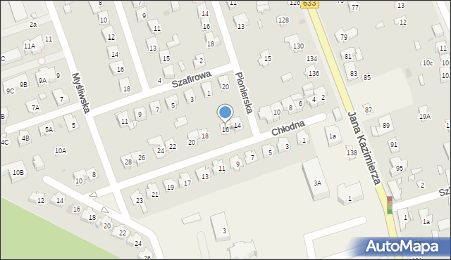 Nieporęt, Chłodna, 16, mapa Nieporęt