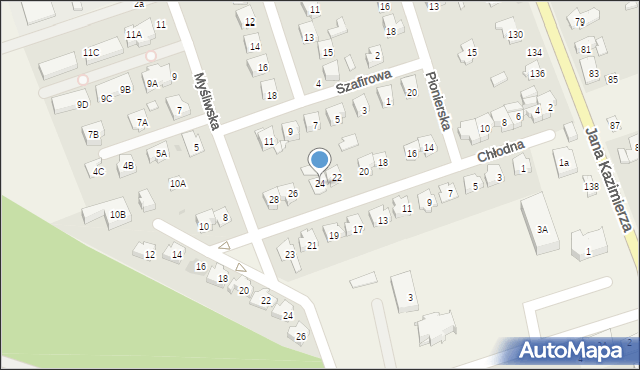 Nieporęt, Chłodna, 24, mapa Nieporęt