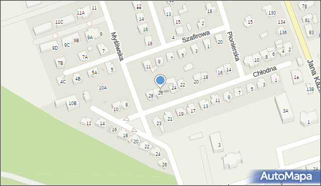 Nieporęt, Chłodna, 26, mapa Nieporęt