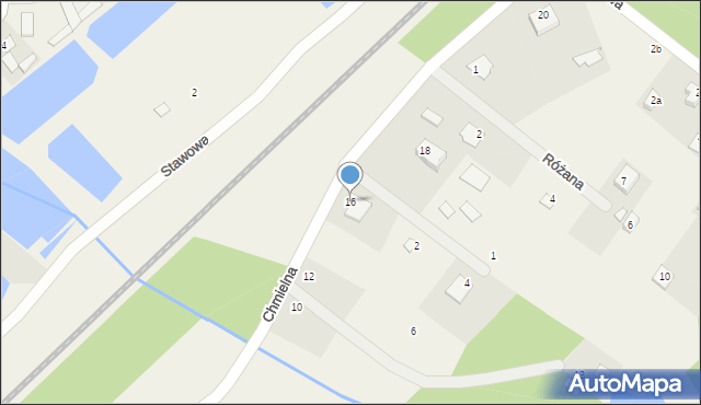 Niewodnica Kościelna, Chmielna, 16, mapa Niewodnica Kościelna