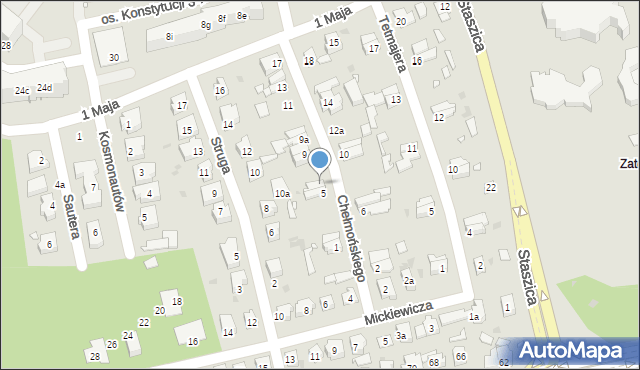 Nowa Sól, Chełmońskiego, 7, mapa Nowa Sól