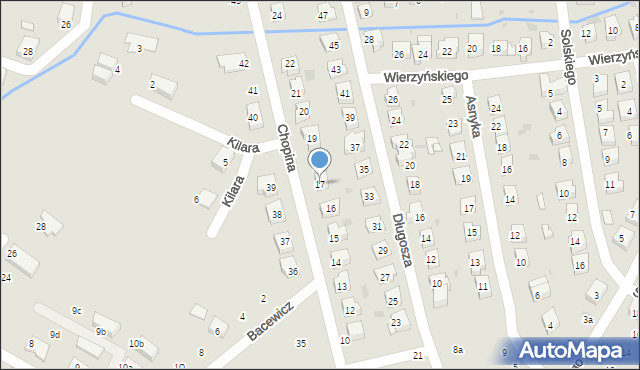 Nowa Sól, Chopina Fryderyka, 17, mapa Nowa Sól