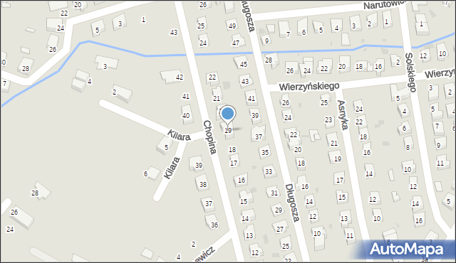 Nowa Sól, Chopina Fryderyka, 19, mapa Nowa Sól
