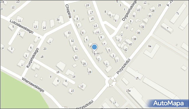 Nowa Sól, Chopina Fryderyka, 3, mapa Nowa Sól