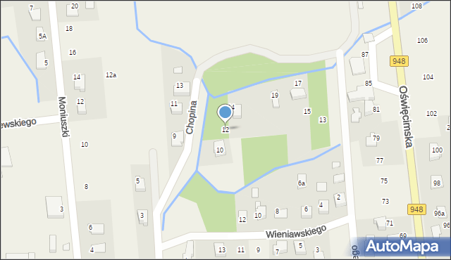 Nowa Wieś, Chopina Fryderyka, 12, mapa Nowa Wieś