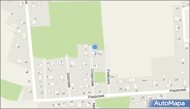 Nowa Wieś Tworoska, Chabrowa, 8, mapa Nowa Wieś Tworoska