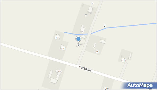 Nowe Paski, Chabrowa, 3, mapa Nowe Paski