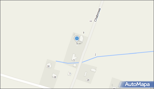 Nowe Paski, Chabrowa, 7, mapa Nowe Paski