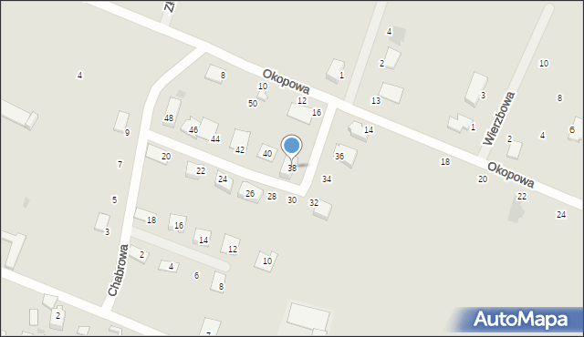 Nowy Dwór Gdański, Chabrowa, 38, mapa Nowy Dwór Gdański