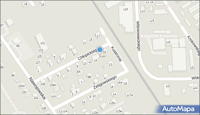 Nowy Sącz, Chłopickiego Józefa, gen., 14A, mapa Nowego Sącza