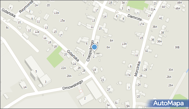 Nysa, Chłopickiego Józefa, gen., 4, mapa Nysy