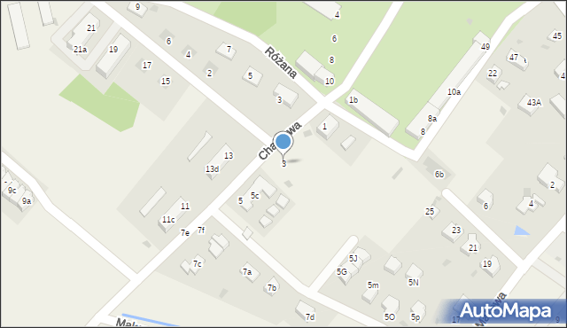 Obora, Chabrowa, 3, mapa Obora