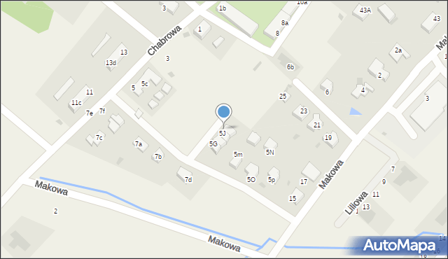 Obora, Chabrowa, 5K, mapa Obora