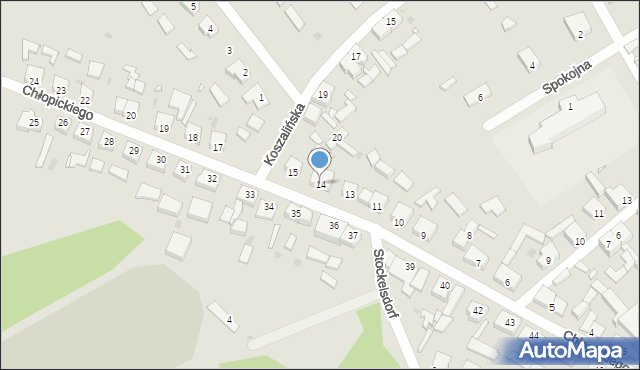 Okonek, Chłopickiego Józefa, gen., 14, mapa Okonek