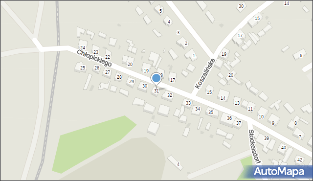 Okonek, Chłopickiego Józefa, gen., 31, mapa Okonek