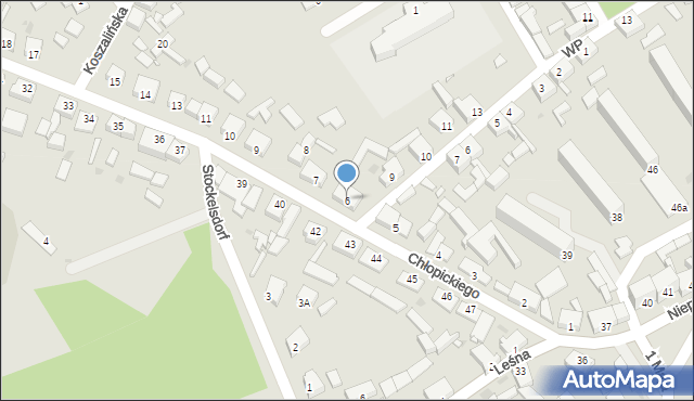 Okonek, Chłopickiego Józefa, gen., 6, mapa Okonek