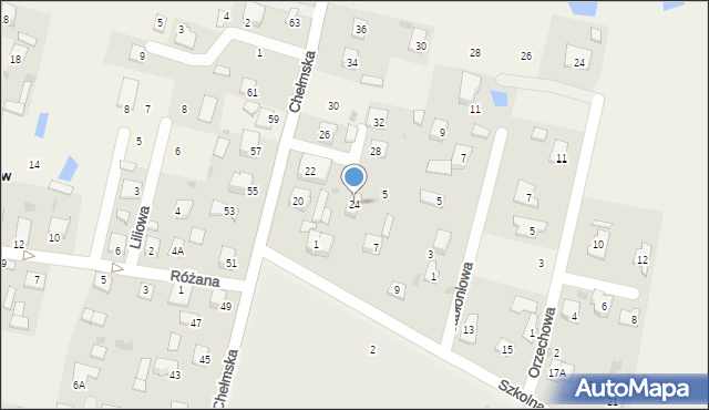 Okszów-Kolonia, Chełmska, 24, mapa Okszów-Kolonia