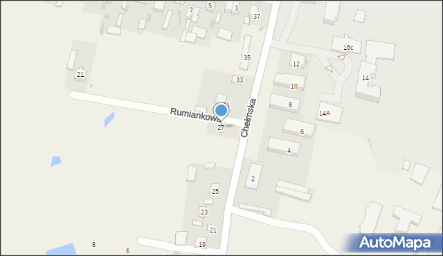 Okszów-Kolonia, Chełmska, 27, mapa Okszów-Kolonia