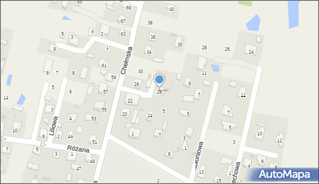 Okszów-Kolonia, Chełmska, 28, mapa Okszów-Kolonia
