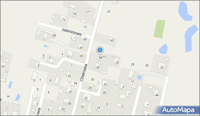 Okszów-Kolonia, Chełmska, 36, mapa Okszów-Kolonia
