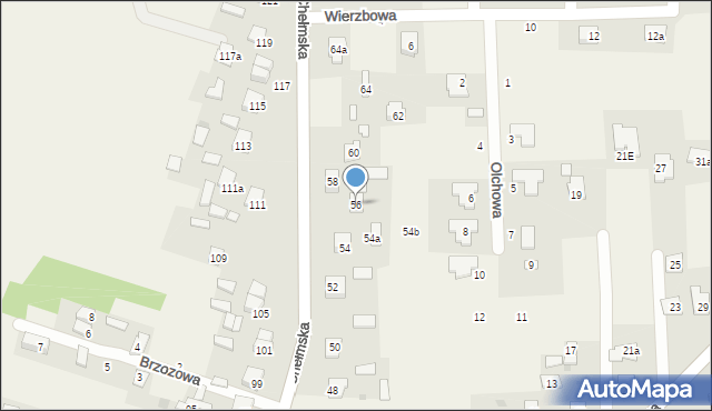 Okszów-Kolonia, Chełmska, 56, mapa Okszów-Kolonia