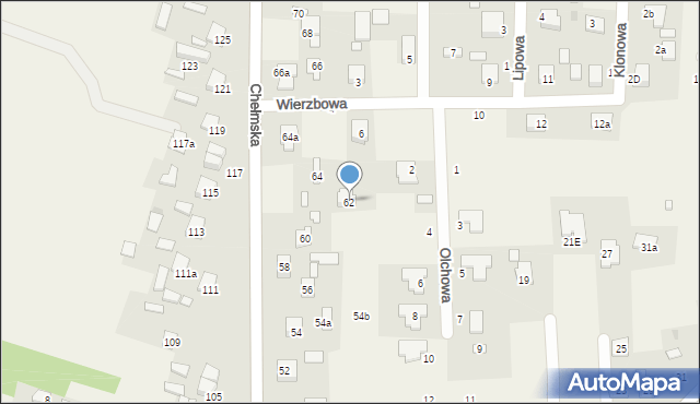 Okszów-Kolonia, Chełmska, 62, mapa Okszów-Kolonia
