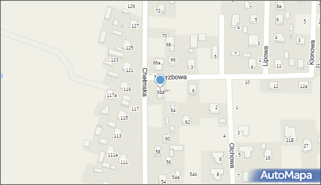 Okszów-Kolonia, Chełmska, 64a, mapa Okszów-Kolonia