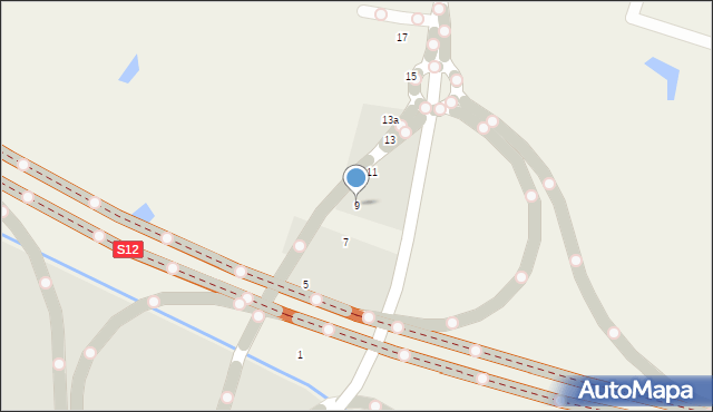 Okszów-Kolonia, Chełmska, 9, mapa Okszów-Kolonia