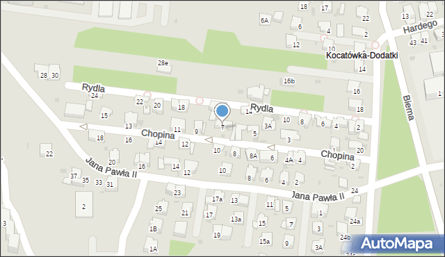 Olkusz, Chopina Fryderyka, 7, mapa Olkusz