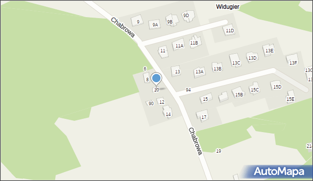 Olmonty, Chabrowa, 10, mapa Olmonty