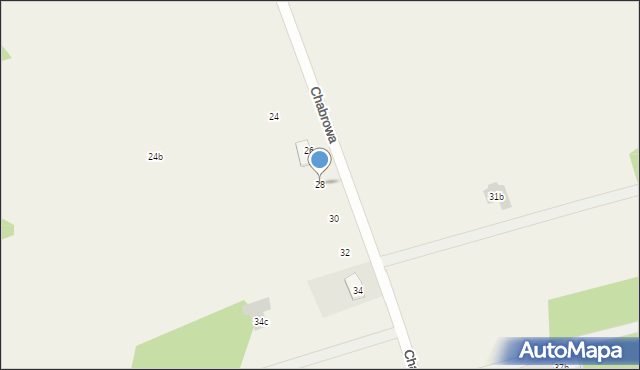 Olmonty, Chabrowa, 28, mapa Olmonty