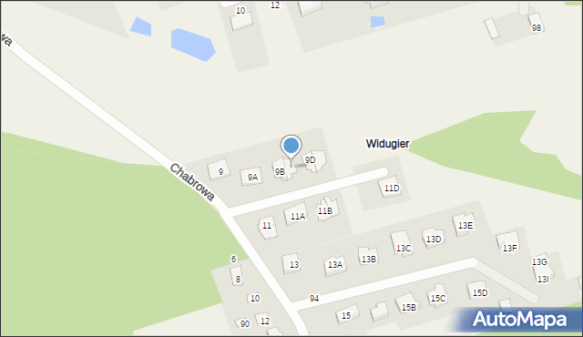 Olmonty, Chabrowa, 9c, mapa Olmonty