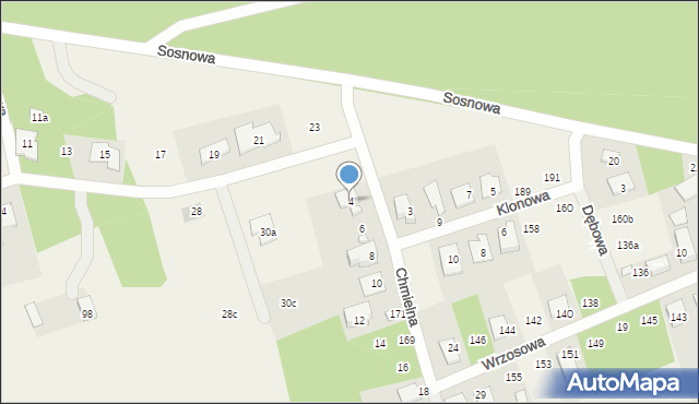 Olmonty, Chmielna, 4, mapa Olmonty