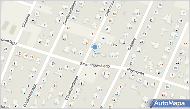Olszewo-Borki, Chełmońskiego Józefa, 10, mapa Olszewo-Borki