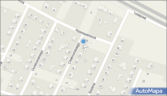 Olszewo-Borki, Chełmońskiego Józefa, 24, mapa Olszewo-Borki