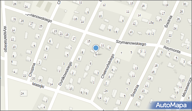 Olszewo-Borki, Chełmońskiego Józefa, 7, mapa Olszewo-Borki