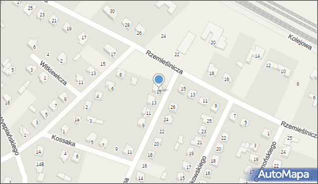 Olszewo-Borki, Chopina Fryderyka, 15, mapa Olszewo-Borki