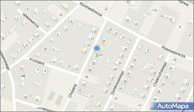 Olszewo-Borki, Chopina Fryderyka, 22, mapa Olszewo-Borki