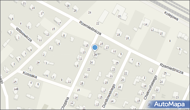 Olszewo-Borki, Chopina Fryderyka, 26, mapa Olszewo-Borki