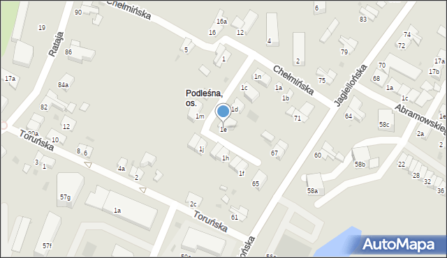Olsztyn, Chełmińska, 1e, mapa Olsztyna