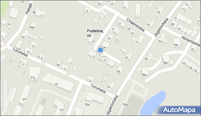 Olsztyn, Chełmińska, 1i, mapa Olsztyna