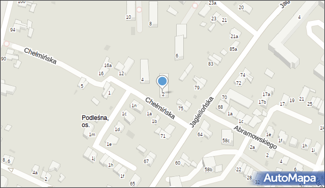 Olsztyn, Chełmińska, 2, mapa Olsztyna