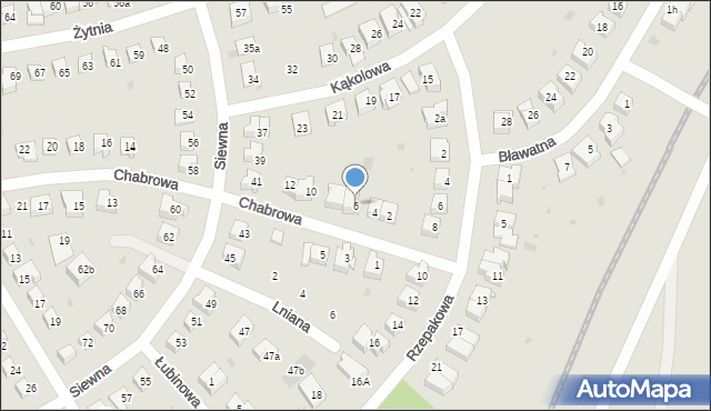 Olsztyn, Chabrowa, 6, mapa Olsztyna