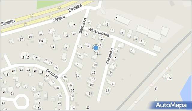 Olsztyn, Chłopska, 8, mapa Olsztyna