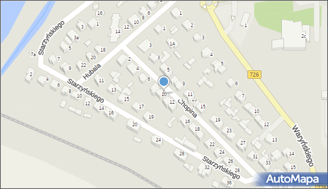 Opoczno, Chopina Fryderyka, 10, mapa Opoczno