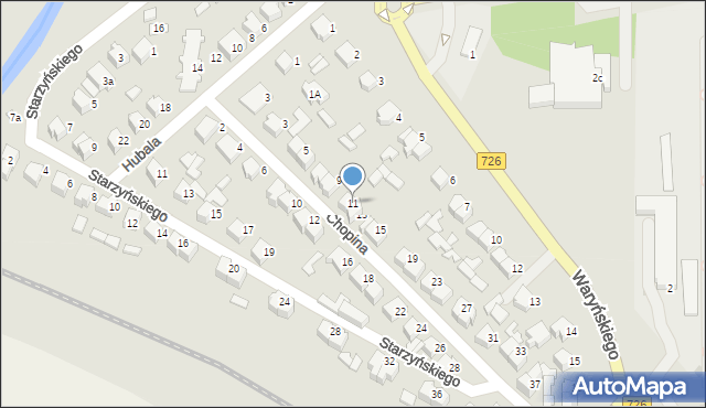 Opoczno, Chopina Fryderyka, 11, mapa Opoczno