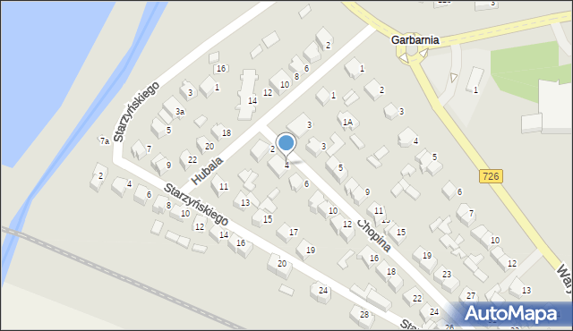 Opoczno, Chopina Fryderyka, 4, mapa Opoczno